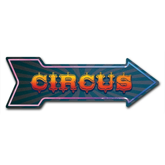 SignMission 8 x 24 in. Indoor & Outdoor Decor Direction Sticker Vinyl Wall Decals - Circus - 24 in.