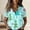Blue, variant on Womens Cotton Shirt Cute Plant Printed Fashion Button Down Shirts Casual Short Sleeve Blouse Womens Top Gold S