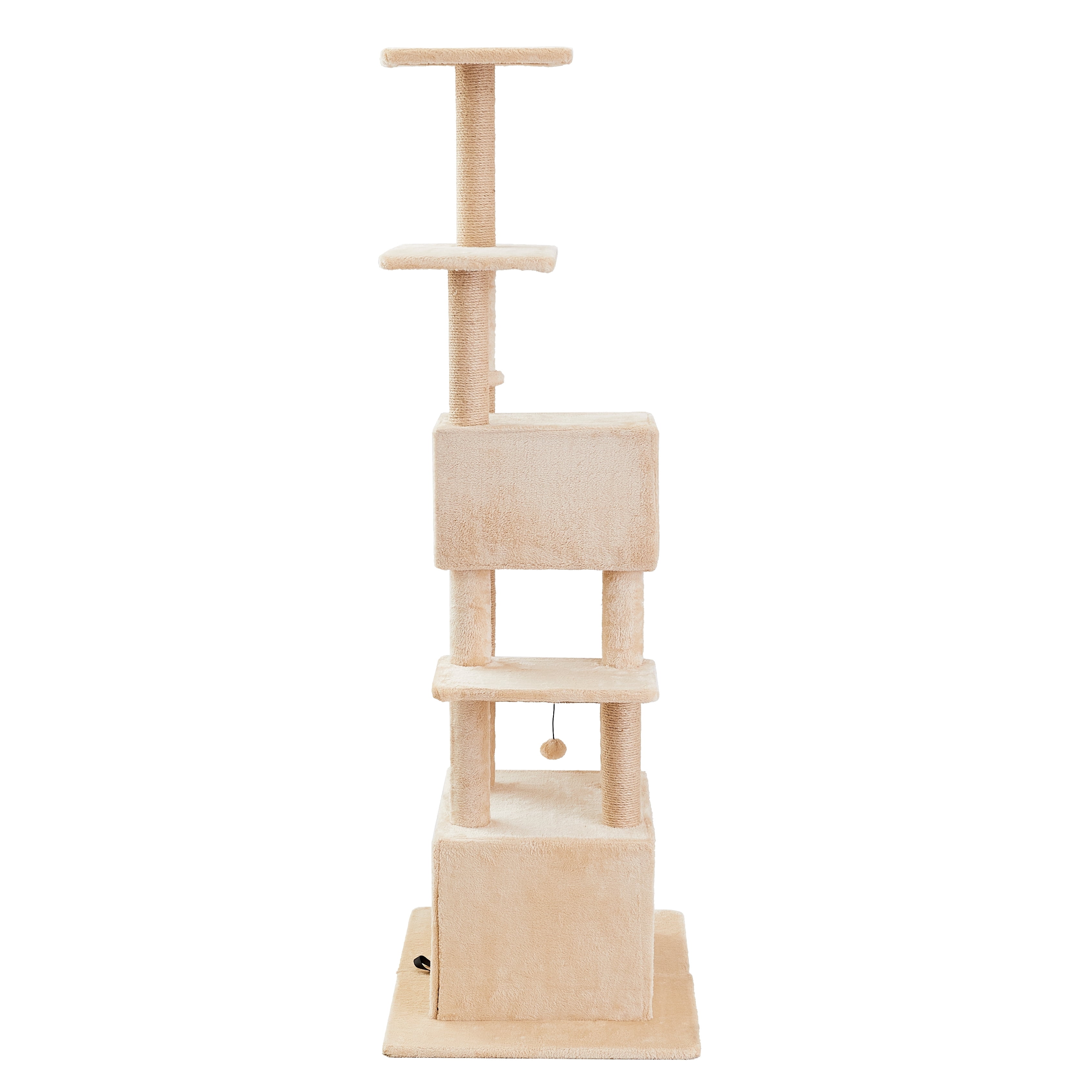 Two by Two Augusta - Beige Scratching Post Cat Furniture - 72 in. Tall