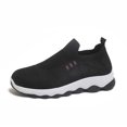 thumbnail image 4 of Women's Mesh Walking Shoes with Arch Support Outdoor Breathable Running Sneakers Comfortable Tennis Sports Shoe for Summer Black 7.5, 4 of 5