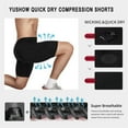thumbnail image 7 of YUSHOW Mens Compression Shorts Athletic Gym Shorts Cool Dry Workout Underwear 3 Pack Size XL, 7 of 7