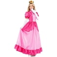 thumbnail image 3 of 6-Piece Galaxy Princess Cosplay Costume Set for Women, Satin Cosplay Party Gown with Crown, Star Wand & Accessories, Complete Halloween Dress-Up Outfit (Pink), 3 of 8