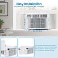 thumbnail image 3 of IdealHouse 10000 BTU Window Air Conditioner, Turbo Fast Cooling, Wi-Fi Control, Dehumidifier, Fan, ECO & Sleep Mode, Low Noise, Easy Installation Kit for Bedrooms & Living Rooms, 3 of 9