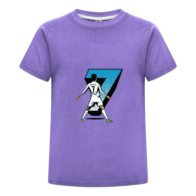 Playera Cristiano Ronaldo Niño Niña | Camiseta para Fans del Futbol con Dibujo