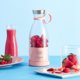 thumbnail image 2 of Exprimidor eléctrico portátil Licuadora Usb Mini Licuadora de frutas Exprimidor Extractor de frutas Batido de alimentos Exprimidor multifuncional,Rosado,11 Feliz Sencillez, 2 of 5