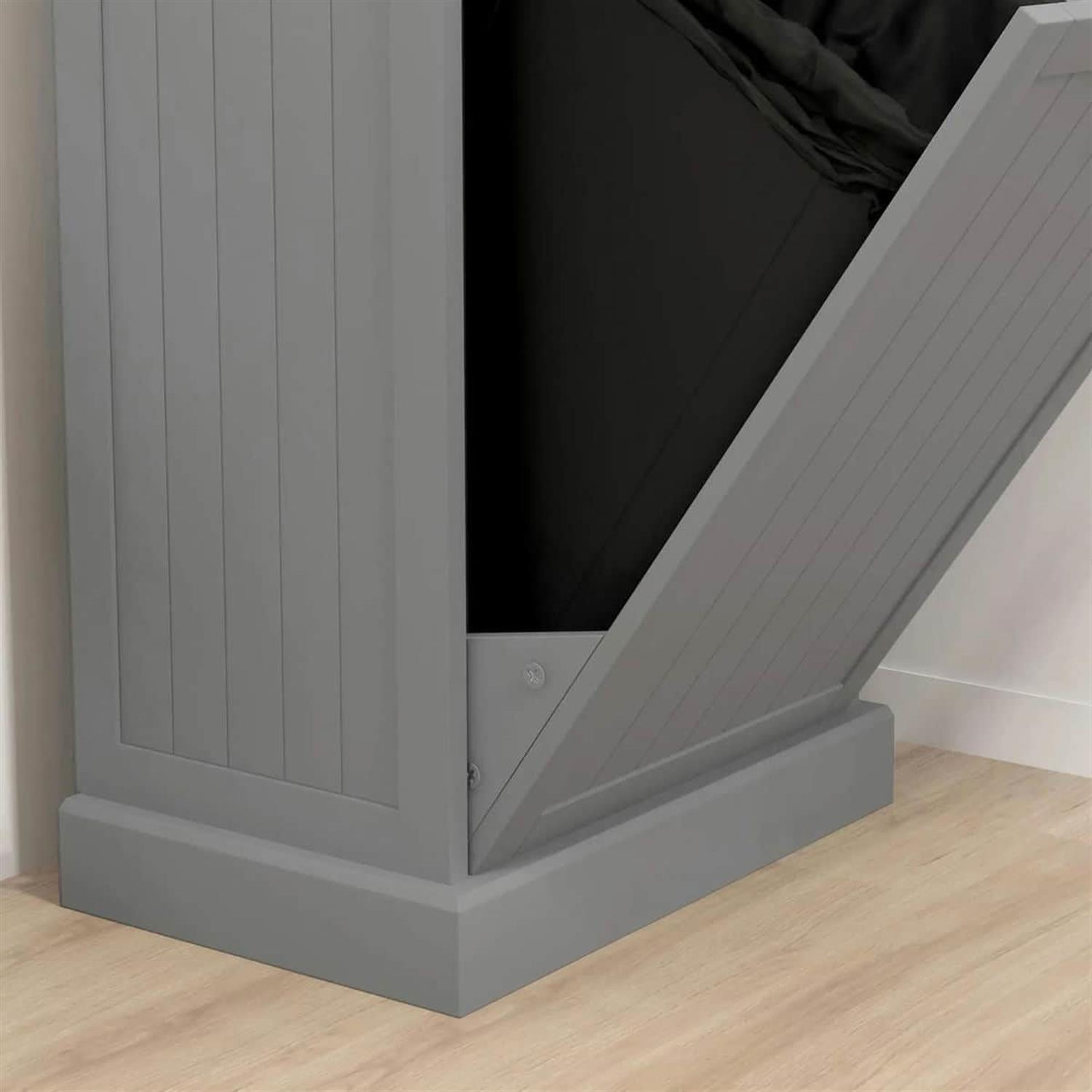 Demi Bonn 35" Kitchen Tilt-Out Trash Bin Cabinet Standalone Recycling Bin Holder with Drawer for Modern Kitchen, Gray