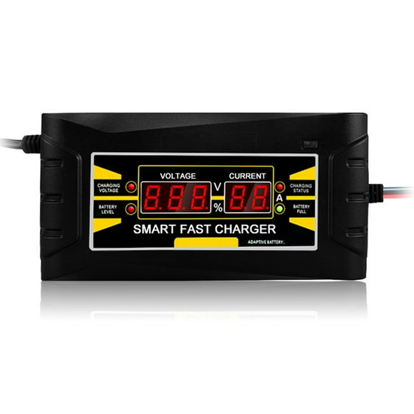TFixol Full Automatic Car Battery Charger 110V/240V To 12V 6A 10ASmart Fast Power Charging For Wet Dry Lead Acid Digital LCD Display EU Plug
