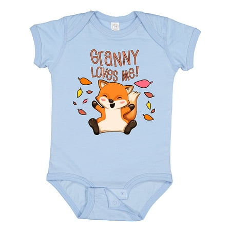 

Inktastic Granny Loves Me!- Cute Baby Fox Gift Baby Boy or Baby Girl Bodysuit