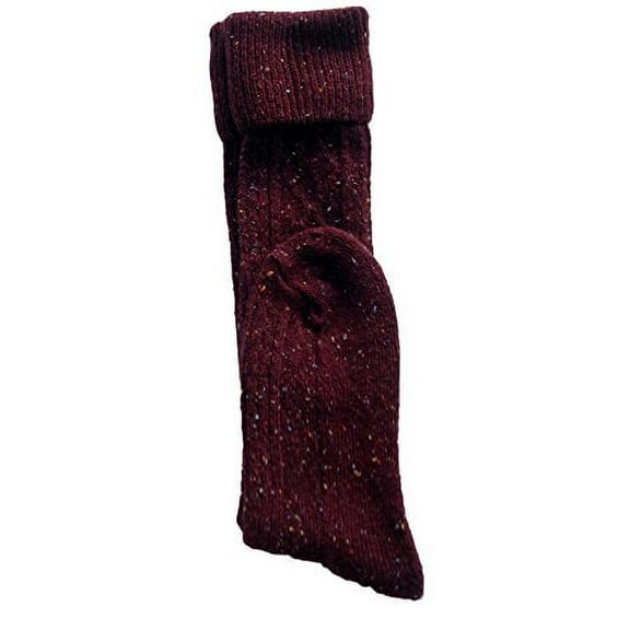 Lian LifeStyle Women's 1 Pair High Crew Wool Socks Size 7-9 (Wine)