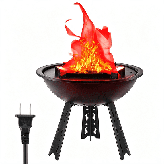 HIBIBUD 3D Led Fake Fire Flames Effect Light, 110V Electric Fake Campfire Lamp, Artificial Flickering Flame Table Lamp Halloween Christmas Party Decorations Holiday Supplies for Bar, Stage, Home