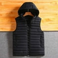 thumbnail image 6 of MELDVDIB Mens Quilted Puffer Vest Coat Fall Winter Solid Color Hooded Jacket Zip-Up Warm Padded Light Weight Outwear Tops with Pocket, 6 of 7