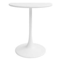 Maklaine Mid-Century Steel 24" Outdoor Bistro Table in White