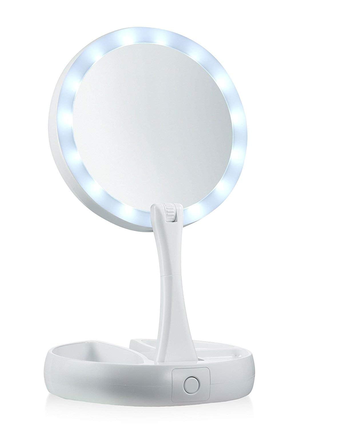 Coolmade Portable Led Makeup Mirror, Travel Magnifying Makeup Mirror With Lights