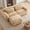 Light Khaki, variant on MAYEERTY 80" Khaki Modular Shaggy Sectional Sofa, Long-Pile Fluffy Floor Couch with High Density 32D Foam, Ergonomic Support Bean Bag Sofa for Living Room Bedroom