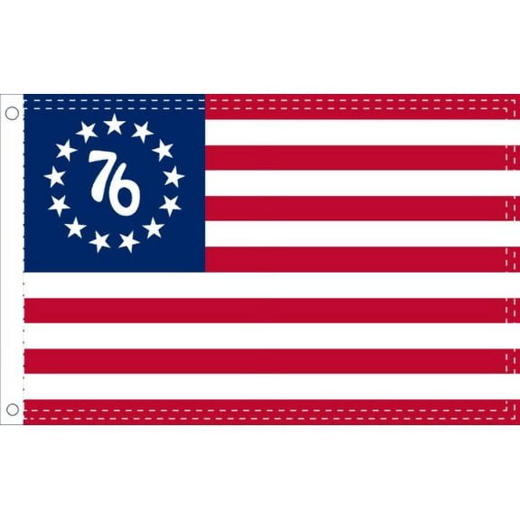 BETSY ROSS '76 Flag 2X3 Feet 100% American Flag Brass Grommet USA SPIRIT OF 1776