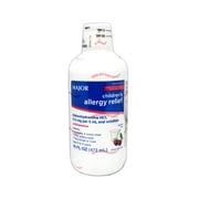 Major Children's Allergy Relief Diphenhydramine HCI 12.5mg/5 mL Oral Solution, Cherry Flavored, 16 FL OZ