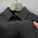 thumbnail image 5 of Hombres Moda Casual Manga Corta Suéter Sólido Cuello Turndown Blusa Tanque Deportivo, 5 of 7