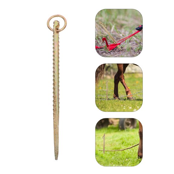 ELAYARD Out Stake for Livestock with Heavy Duty Iron Build Ideal for Outdoor Pastures