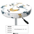 thumbnail image 4 of Lsque Farm Roosters Round Bar chair cushion covers Velvet Fabric Premium Comfort Protects from Scratches and Stains for 14-17 Inch Chair- 13 inch, 4 of 7