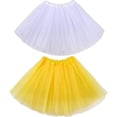 thumbnail image 3 of Zhuge 6 Pcs Tutus for Girls 3 Layer Ballet Tutus Skirts Birthday Party Favor Princess Dress Up（Pink, yellow, white, blue, purple, red）, 3 of 5