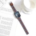 thumbnail image 4 of Watch Strap For Apple Watch Series 10 42mm 9 8 7 41mm SE 6 5 4 40mm 3 2 1 38mm Grid Leather Wool Wat, 4 of 4