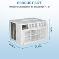 thumbnail image 2 of 8,000 BTU Smart Window Air Conditioner – Wifi Enabled Window AC Unit, Energy Efficient Cooling for Rooms Up to 350 Sq.ft – Includes Remote, App Control & Easy Install Kit, 2 of 8