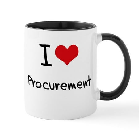

CafePress - I Love Procurement Mug - 11 oz Ceramic Mug - Novelty Coffee Tea Cup