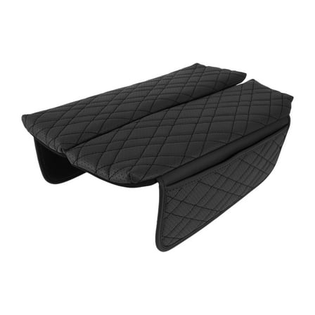 Car Center Console Cover with Storage Bag for BMW X5 2014-2018 Black 1 Pair