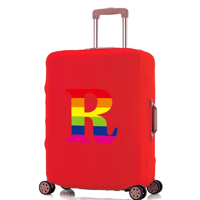 Housses de Valise de Voyage Protecteur de Valise Réutilisable Lavable 18-32 Pouces Motif Imprimé Arc-en-Ciel Série Accessoires de Voyage 8 Arc-en-Ciel R TG