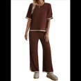 thumbnail image 3 of Pantalón de Punto de Corta, Traje Marrón, Talla XS, 3 of 7