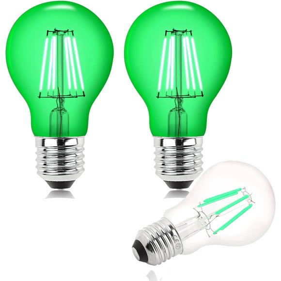 SHIQI-6W Green Led Light Bulb,E26 Green Filament Led Bulb,Festival Lighting, Bar/Party/Indoor/Outdoor Decoration Lighting,Halloween,Christmas Light Bulb(2pack)