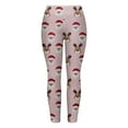 thumbnail image 5 of Gyexs Womens Christmas Leggings Lined Tights Soft Stretchable Pajamas Pants High Waisted Funny Legging Winter Clothing #02 Pink & Size L, 5 of 5