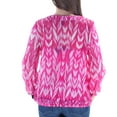 thumbnail image 3 of INC $69 Womens New 1128 Pink Chevron Beaded Square Neck Long Sleeve Top M B+B, 3 of 3