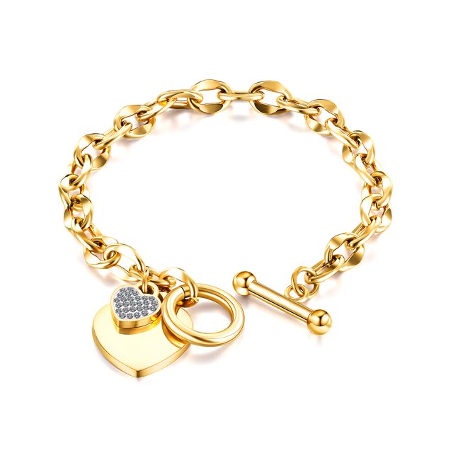 Taian Love Joyería de acero inoxidable Personalidad Ot Hebilla Pulsera de acero de titanio de alta calidad Womengold ShuxiuWang 9024735624448