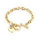 thumbnail image 1 of Taian Love Joyería de acero inoxidable Personalidad Ot Hebilla Pulsera de acero de titanio de alta calidad Womengold ShuxiuWang 9024735624448, 1 of 1