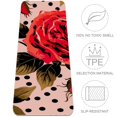 Rose Leopard TPE Yoga Exercise Mat for Home Gym Pilates Workouts 6mm