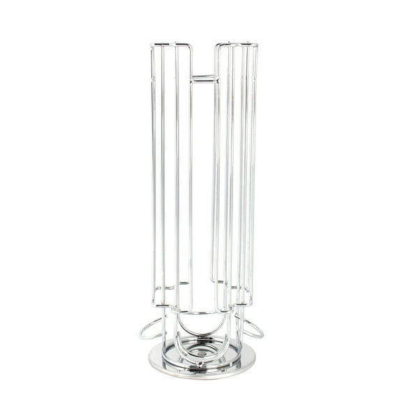 Stainless Steel Coffee Capsules Holder Tower Stand Rack360 Degrees Organizer 24 Capsule