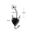 thumbnail image 6 of Valentines Day Gifts for Her Body Chain Devil Heart Belly Button Rings Navel Barbells Stud Body Piercing Gifts Clearance Birthday Gifts for Women, 6 of 7