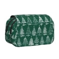thumbnail image 1 of Disketp Christmas Trees Estuche de Lápices de Doble Capa con Tapa Abatible y Cremallera, Organizador Escolar para Adolescentes y Adultos, 1 of 7