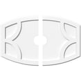 thumbnail image 1 of Ekena Millwork CMP32X21KY2-04000 4 in. ID x 17.25 in. Rectangle Kailey Architectural Grade PVC Contemporary Ceiling Medallion - 2 Piece, 1 of 1