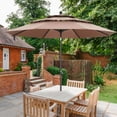thumbnail image 2 of Ainfox 10ft Patio Umbrella 3 Tiers,Outdoor Table Market Umbrella w/Tilt Adjustment and Crank for Garden,Deck,Beach,Backyard,Pool,Coffee, 2 of 8