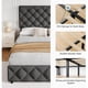 thumbnail image 5 of Qinaqin Queen Size Cama Frame con 4 Almacenamiento Cajones y Ajustable cm de Alturaeadboard Linen Upholstered Platform Profundidadiamante Stitched Button Tufted No Caja Spring Needed cm, 5 of 7