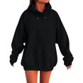 thumbnail image 3 of Womens Oversized Hoodies Fleece Sweatshirts Long Sleeve Sweaters Pullover Fall Outfits Winter Clothes, 3 of 5