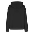 thumbnail image 4 of BangWanChi Women's Sweatshirts Zip up Women's Fashion Loose Long Sleeve Pullover Hoodie Fleece Warm Solid Color Drawstring Pulover Tops Sweatshirts, 4 of 4