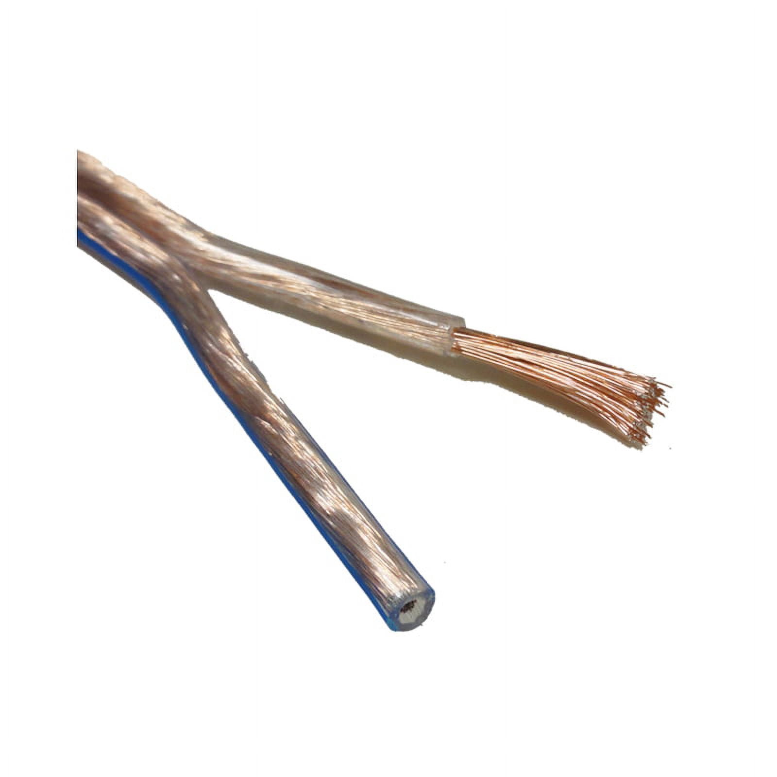 The Wires Zone SWC12-250 Clear Transparent 250', 12 Gauge, AWG Speaker Wire Cable for Car Home Audio