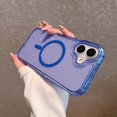 thumbnail image 2 of Designed for iPhone 16 Magnetic Clear Phone Case,Clear Crystal Glitter,Compatible with Mag-Safe,3-in-1 Heavy Duty Shockproof Sparkly Cute Women Girl Protective Phone Case,Clearblue, 2 of 10