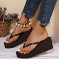 thumbnail image 3 of Flip Flop Sandals for Women 2025 Platform Wedge Memory Foam Beach Thong Slippers Waterproof Slides, 3 of 7