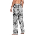 thumbnail image 5 of Men's Pajama Pants with Pockets Sleepwear Lounge Pants Stretch Casual Snake Skin Black and White, 5 of 6