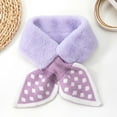 thumbnail image 2 of Penkiiy Scarves for Women All-match Thick Plush Towel Cute Lady Fashion Winter Plush Scarf Jacket Lady Scarf Warm Bib Purple Scarves, 2 of 2
