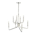 thumbnail image 2 of 29008-PN Millennium Lighting Raven - 8 Light Chandelier-20 Inch Tall and 28 Inch Wide-Polished Nickel Finish, 2 of 5
